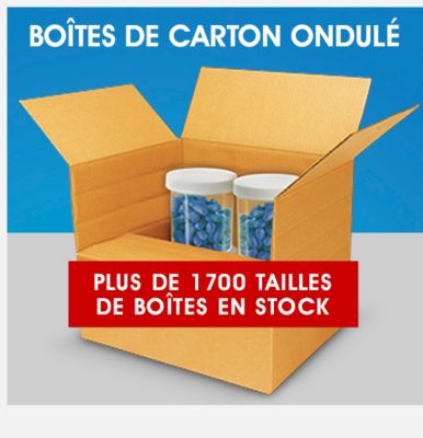 Boîtes de carton ondulé. Plus de 1700 tailles de boîtes en stock.