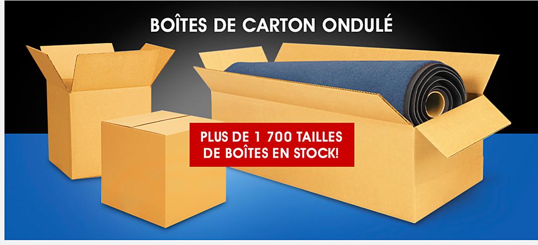 BOÎTES DE CARTON ONDULÉ - PLUS DE 1 700 TAILLES DE BOÎTES EN STOCK!