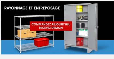 Rayonnage et entreposage. Commandez aujourd’hui, recevez demain