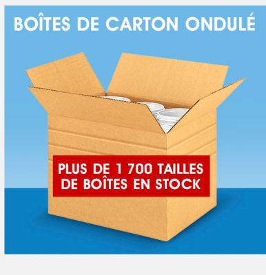 Boîtes de carton ondulé. Plus de 1700 tailles de boîtes en stock.
