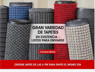 Gran variedad de tapetes.  En existencia – listos para enviarse. Ordene antes de las 6 pm para envío el mismo día. Compre ahora.