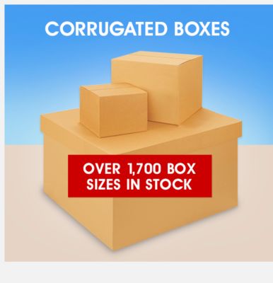 Corrugated boxes. Over 1,700 box sizes in stock.