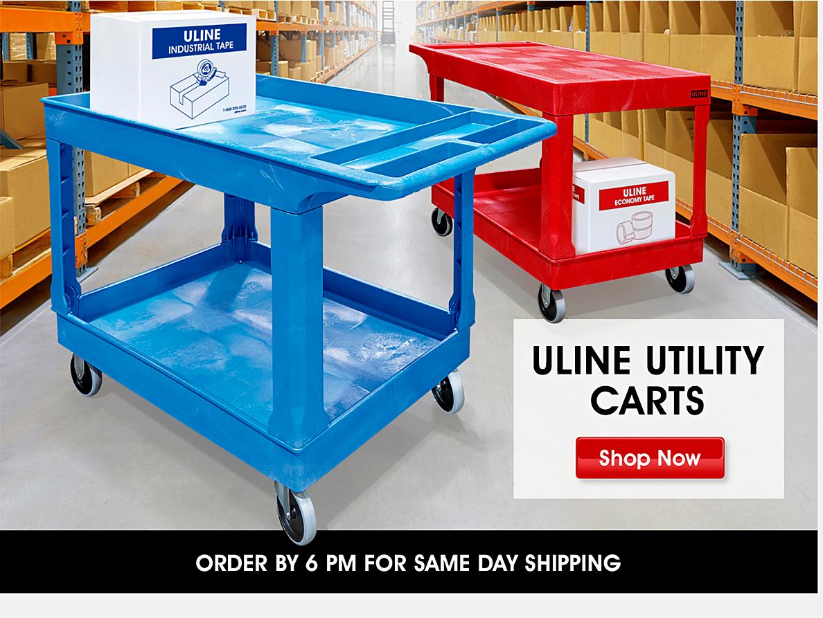 Uline Utility Carts. Shop Now. ORDER BY 6 PM FOR SAME DAY SHIPPING