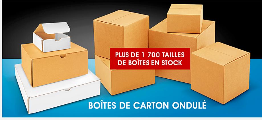 BOÎTES DE CARTON ONDULÉ - PLUS DE 1 700 TAILLES DE BOÎTES EN STOCK!