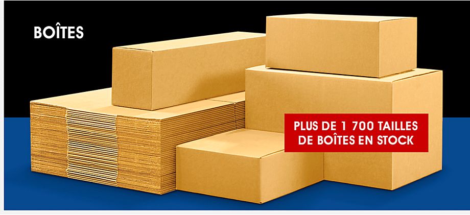 Boîtes de carton ondulé - plus de 1 700 tailles de boîtes en stock!