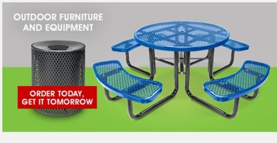 Outdoor furniture and equipment. Order today, get it tomorrow.