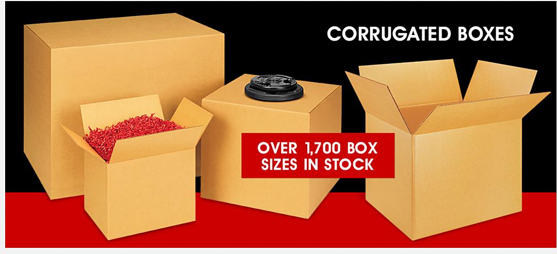 CORRUGATED BOXES. OVER 1,700 BOX SIZES IN STOCK