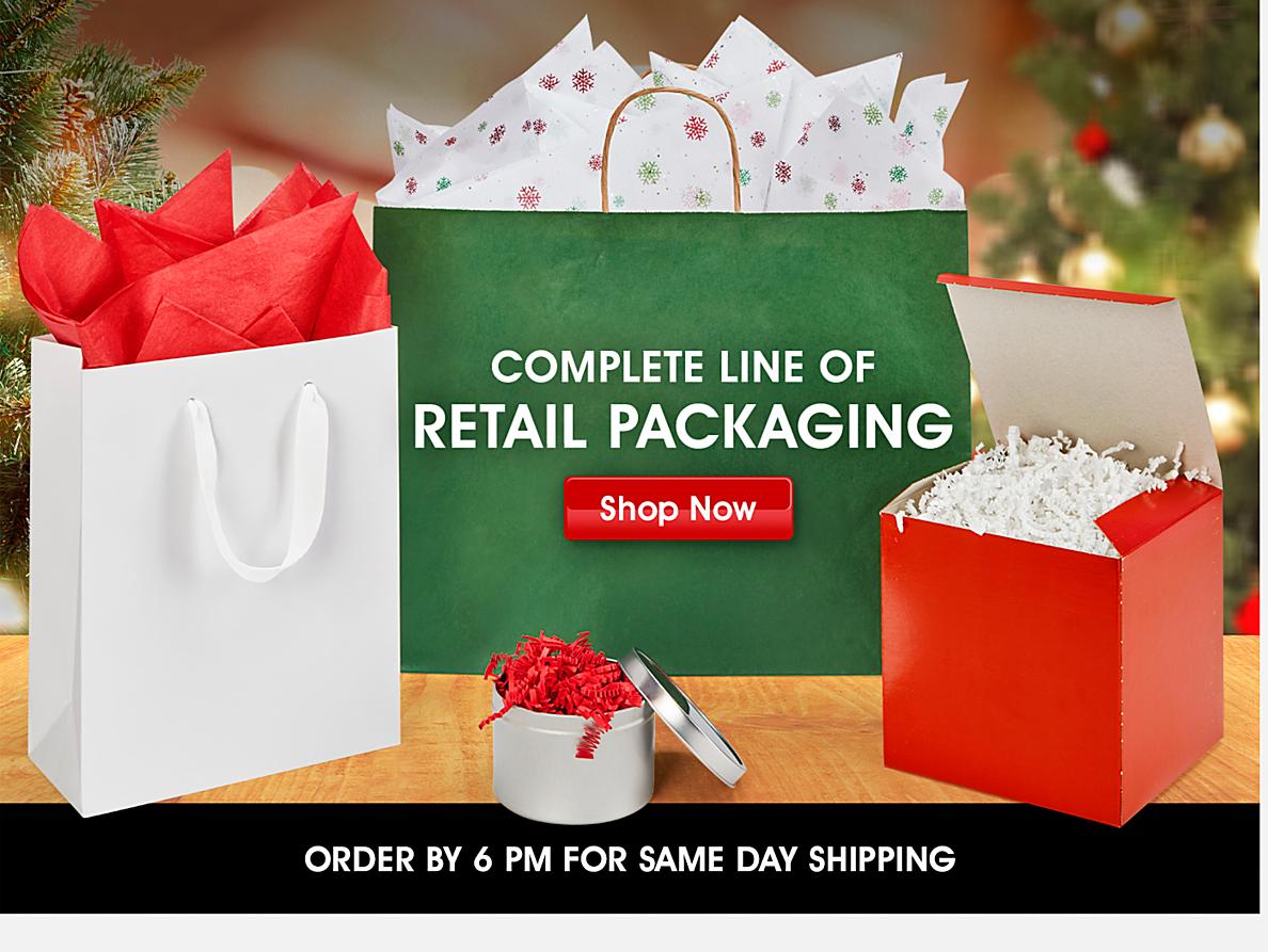 Complete Line of Retail Packaging. Shop Now. Order by 6 pm for same day shipping.