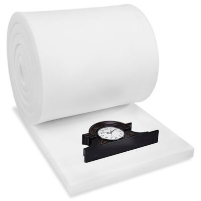 ULINE Soft Foam Sheets - White, 1 Thick, 48 x 96 - Carton of 3 - S-12836