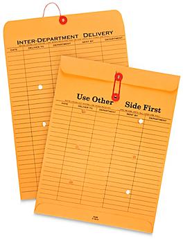 String and Button Inter-Department Envelopes - 10 x 13" S-10018