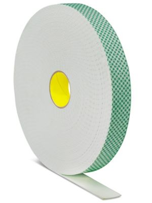 White Heavy Duty Double Sided Foam Tape, 1/8 Thick - 1/2 x 36