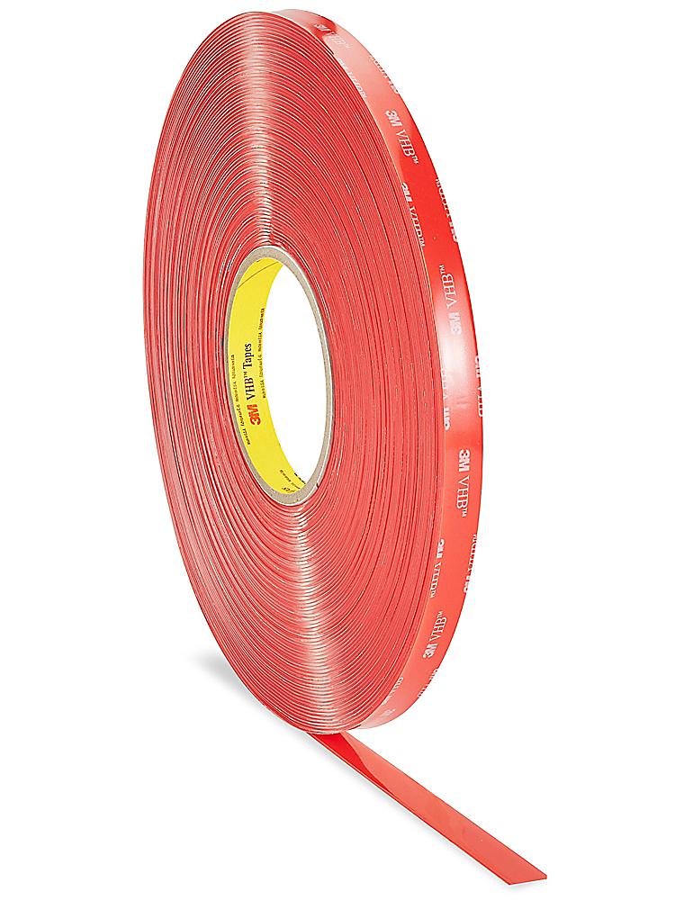 3M VHB 4910 Double-Sided Pressure Sensitive Adhesive Clear Tape 1" x 5 yards 