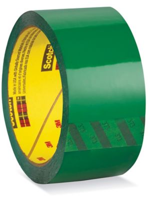 3M 373 Carton Sealing Tape - 2" x 55 yds, Green S-10158G