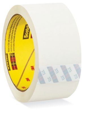 3M 373 Carton Sealing Tape - 2" x 55 yds, White S-10158W
