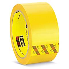 ULINE S-6011 Tape Labels HEAVY 2x8" Roll of 500 Fluorescent Yellow Black Chevron 