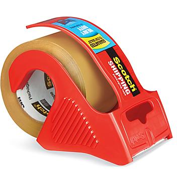 3M 143 Shipping Tape with Dispenser - Tan, 2" x 22.2 yds S-10175