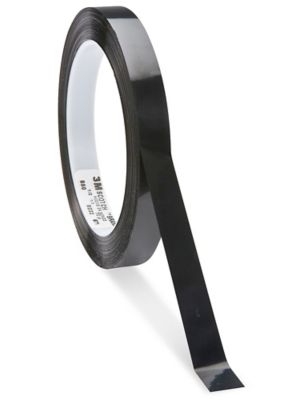3M 850 Polyester Film Tape - 1/2" x 72 yds, Black S-10241BL