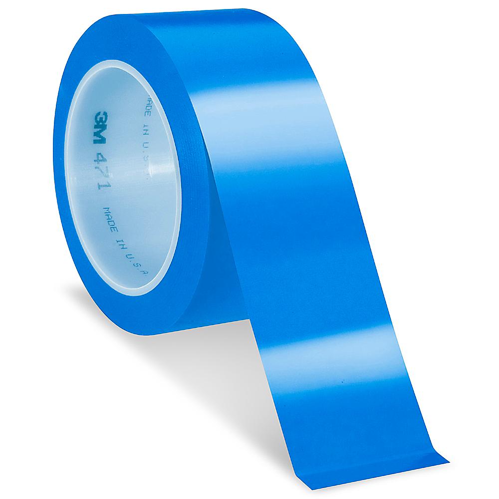 3M 471 Vinyl Tape - 2 x 36 yds, Blue S-10254BLU - Uline