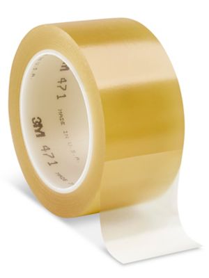 3M™ Vinyl Tape 471, Yellow, 4 in x 36 yd, 5.2 mil, 8 rolls per case,  Individually Wrapped Conveniently Packaged - Masterworks Online