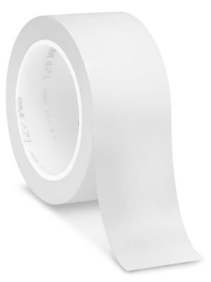 3M 256 Cinta adhesiva blanca de dorso plano, 1 x 60 yardas, 6,7 mil de  grosor