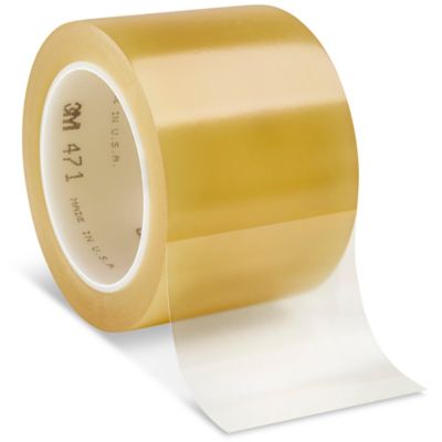 3M™ Vinyl Tape 471, Yellow, 4 in x 36 yd, 5.2 mil, 8 rolls per case,  Individually Wrapped Conveniently Packaged - Masterworks Online