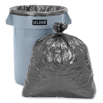 Uline Industrial Trash Liners - 8-10 Gallon, 1.5 Mil, Clear