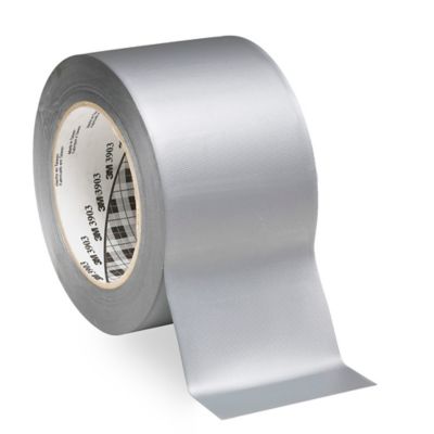 3M 3903 Vinyl Duct Tape Roll - 1.5 in. x 150 ft. White, Moisture, Chemical  Resistant, Rubber Adhesive Tape with Embossed Vinyl Backing.