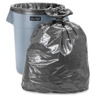 Trash Liners - 40-45 Gallon, Gray S-15543GR - Uline