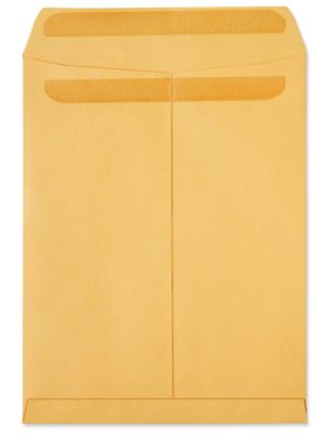 Press/Seal Brown Catalog Envelopes, 10 W x 13 L, 28lb. - 10 Pack