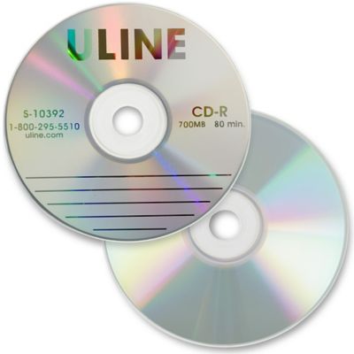 Uline – Disques CD-R – Laque argentée S-10392 - Uline