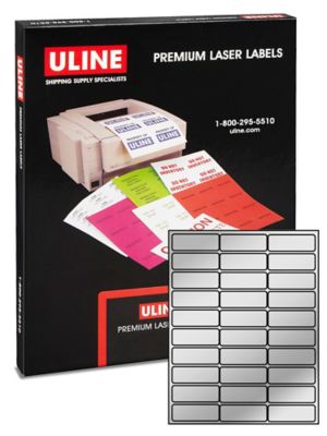  Uline Foil Laser Labels - 2 5/8 x 1"