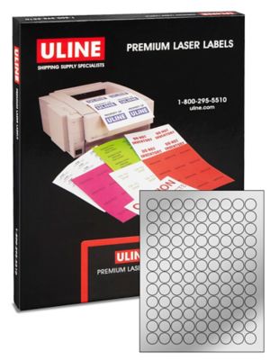  Uline Foil Circle Laser Labels - 3/4"