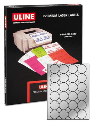  Uline Foil Circle Laser Labels - 1 2/3"