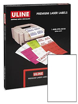 Uline Laser Labels - White, 8 1/2 x 14" S-10440