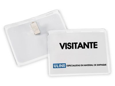 Gafetes - 4 x 3", Horizontal, Con Clip S-10444