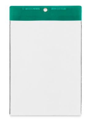 Vinyl Tag Protectors - 6 x 9", Green S-10503G