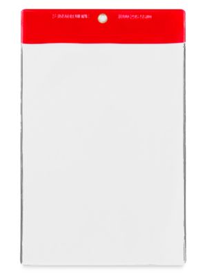 Vinyl Tag Protectors - 6 x 9", Red S-10503R