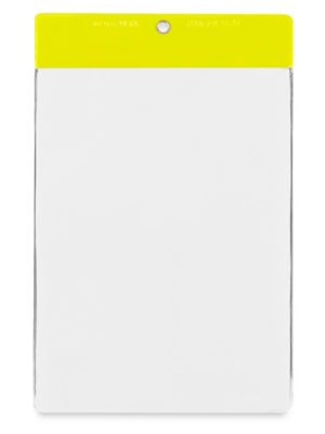 Vinyl Tag Protectors - 6 x 9", Yellow S-10503Y