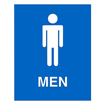 "Men" Restroom Sign - Vinyl, Adhesive-Backed