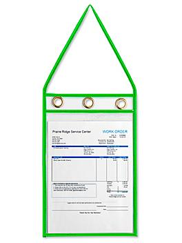 Deluxe Job Ticket Holders - 9 x 12", Green S-10508G