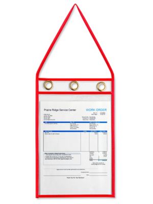 Deluxe Job Ticket Holders - 9 x 12", Red S-10508R