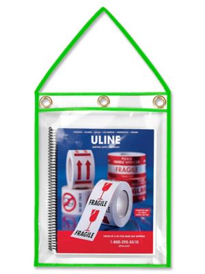 Deluxe Job Ticket Holders - 11 x 14", Green S-10509G