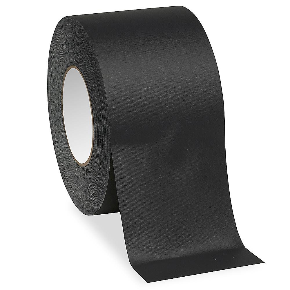 4" x 60 Yard 96mm x 55 m 11 mil STIKK Black Gaffers Tape No Residue Cloth Matte 
