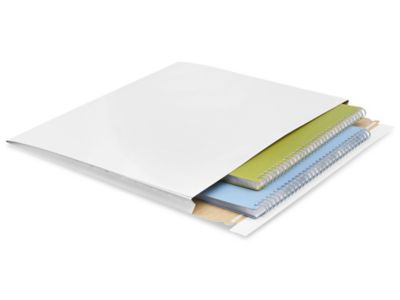 White Self-Seal Gusseted Stayflats&reg; - 15 x 12 1/2 x 1" S-10554