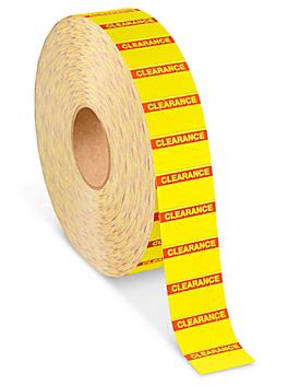 Monarch 1131&reg; Labels - "CLEARANCE", Yellow S-10558