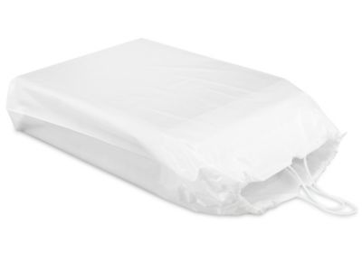 Draw Cord Bags - 20 x 24 x 4", White S-10564