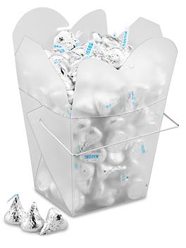 Frosted Take-Out Boxes - 1 Quart, White S-10571W