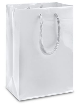 High Gloss Shopping Bags - 5 1/4 x 3 1/4 x 8 3/8, Rose, Pink S-10572P -  Uline