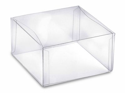 Clear Lid Boxes with White Base - 12 x 12 x 2 S-10576 - Uline