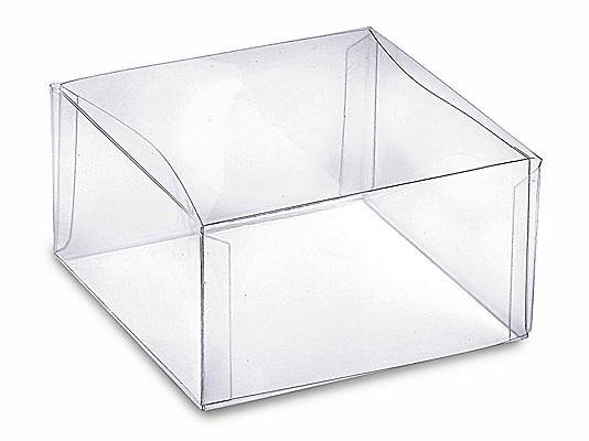 Clear Lid Boxes with Clear Base - 3 3/4 x 3 3/4 x 2 S-10577 - Uline